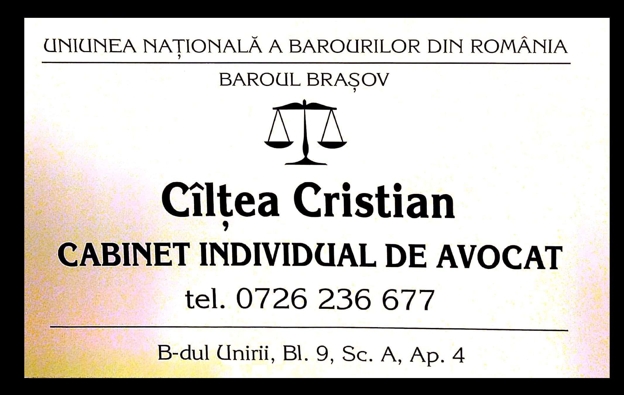 Avocat CÎLTEA Cristian, Baroul Brasov
